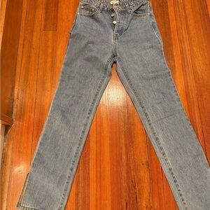 Superdown Light Blue Straight Leg Jeans